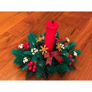 Lego 40743 Red Christmas Table Decoration Building Toy Brick-Built Centerpiece